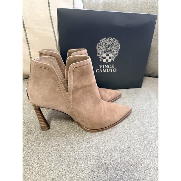 Vince Camuto Women's 8.5 Suede Leather Ankle Boots Pentila Heels Fall Photos - Picture 1 of 10